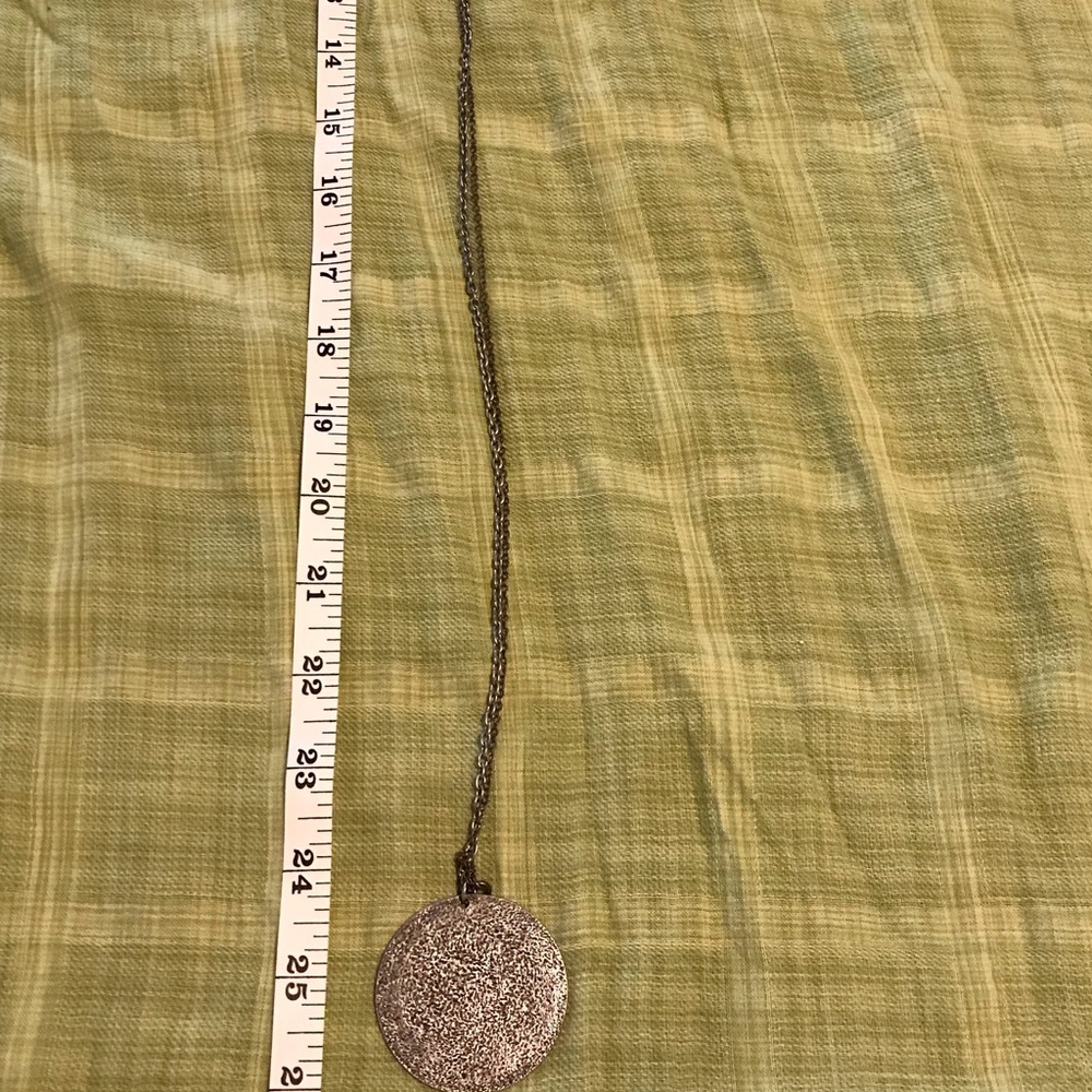 Long Necklace w Round Medallion